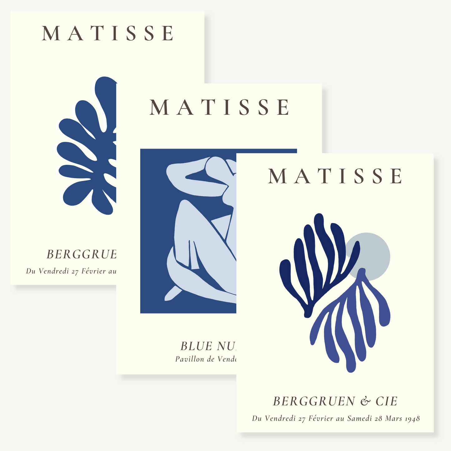 Matisse Blau 3 Poster 50x70cm