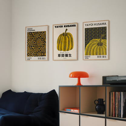 Yayoi Kusama 3 Posters 50x70cm