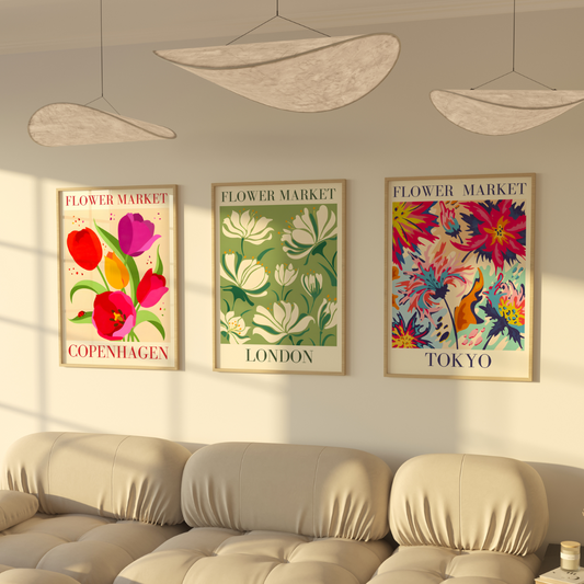 Flower Market 3 Posters 50x70cm