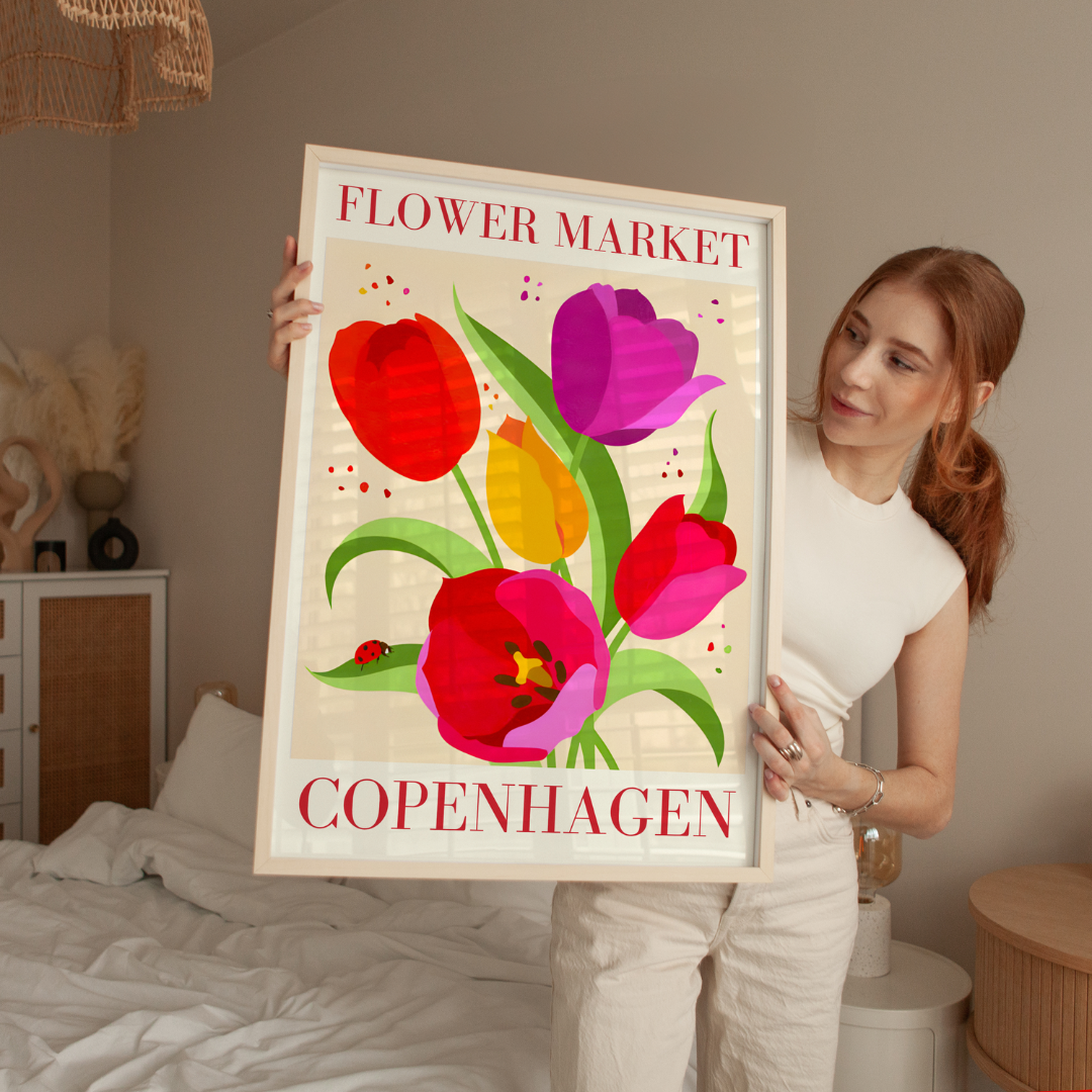 Blumenmarkt 3 Poster 50x70cm