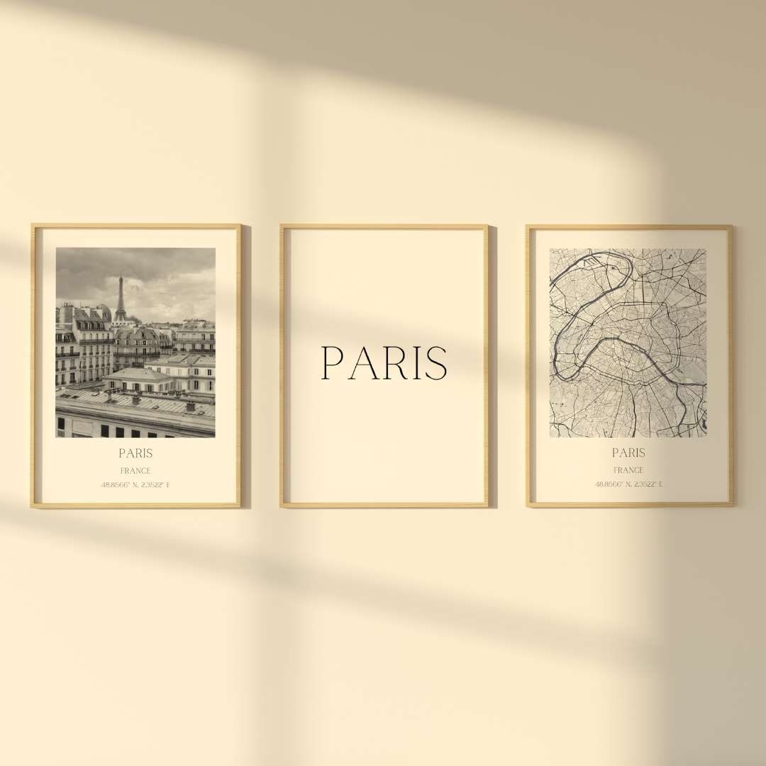 Paris 3 Posters 50x70cm