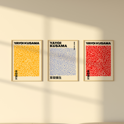 Yayoi Kusama 3 Affiches 50x70cm