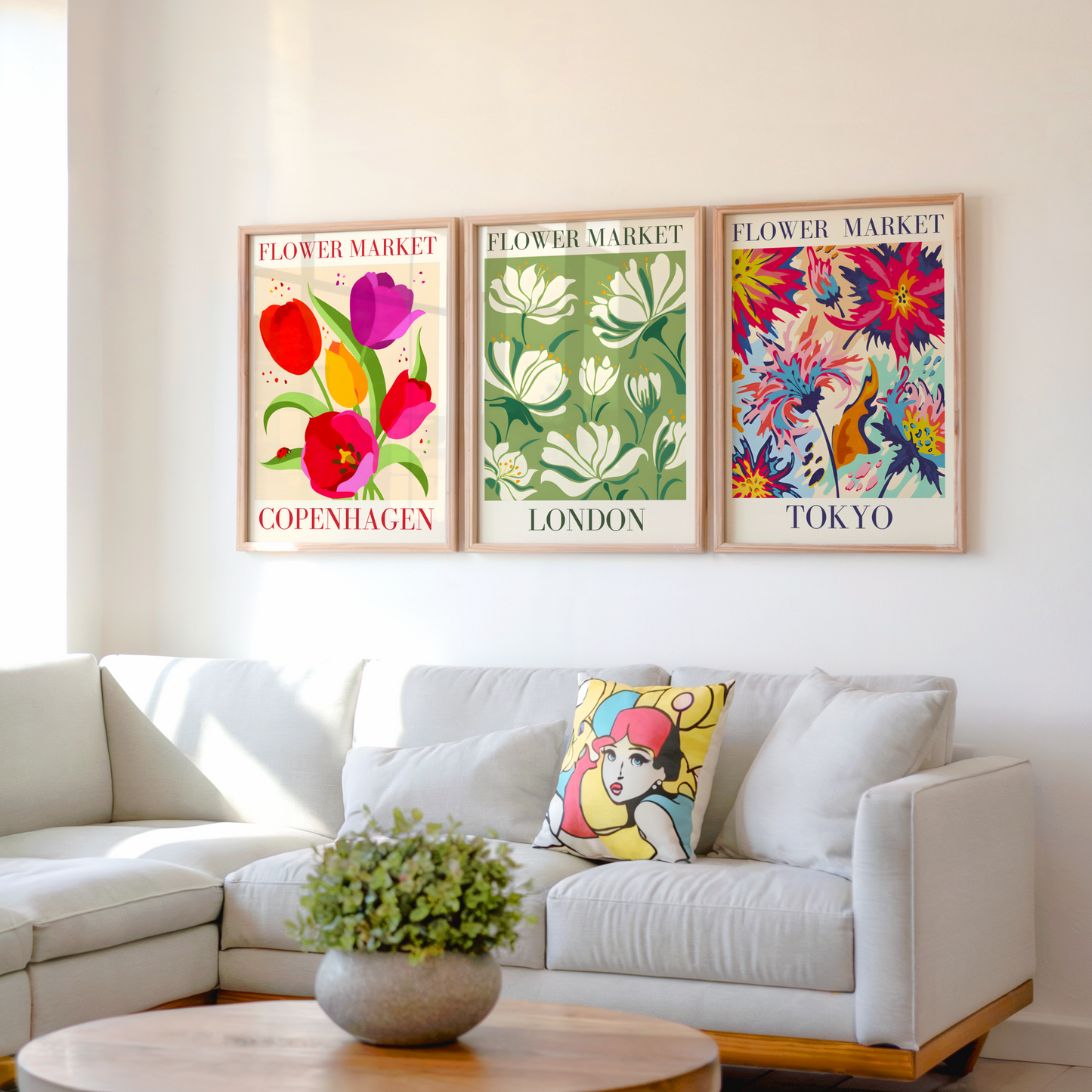 Blumenmarkt 3 Poster 50x70cm